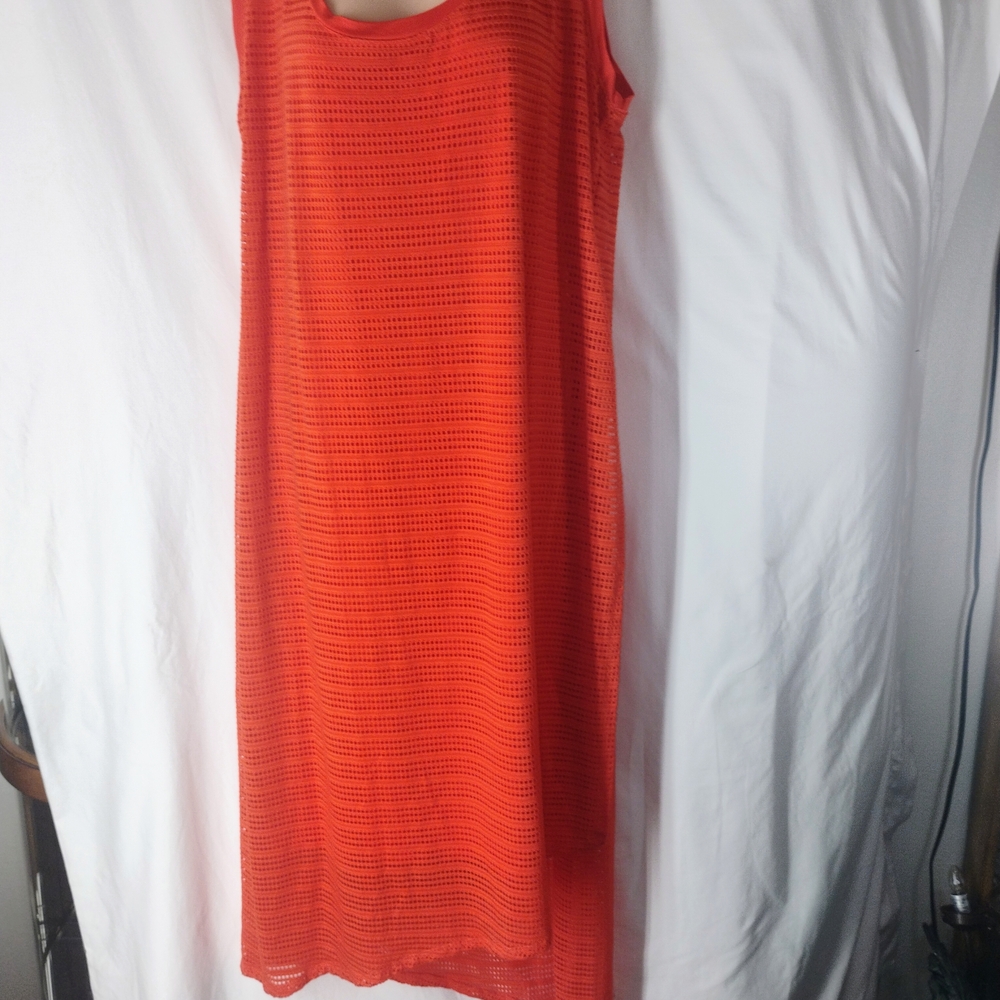 Sleeveless Vibrant Orange Maxi Dress